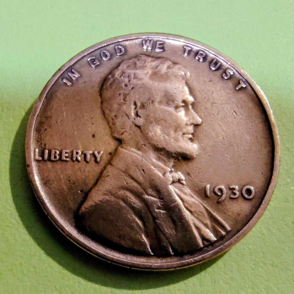 1930 Lincoln Wheat Penny 1-Cent In Very Good Circulated Condition. Item #5051